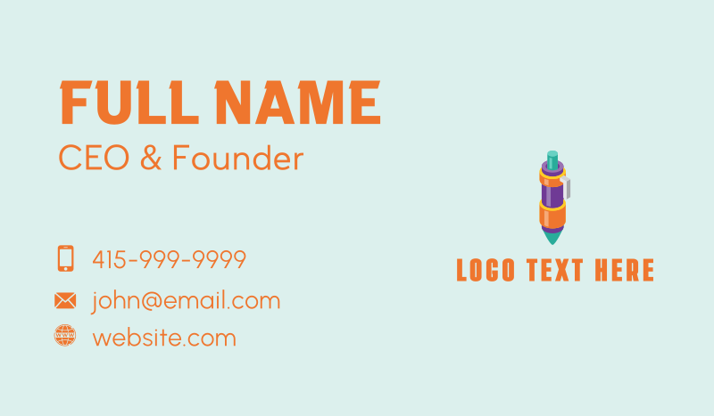 3D Ballpoint Pen Business Card