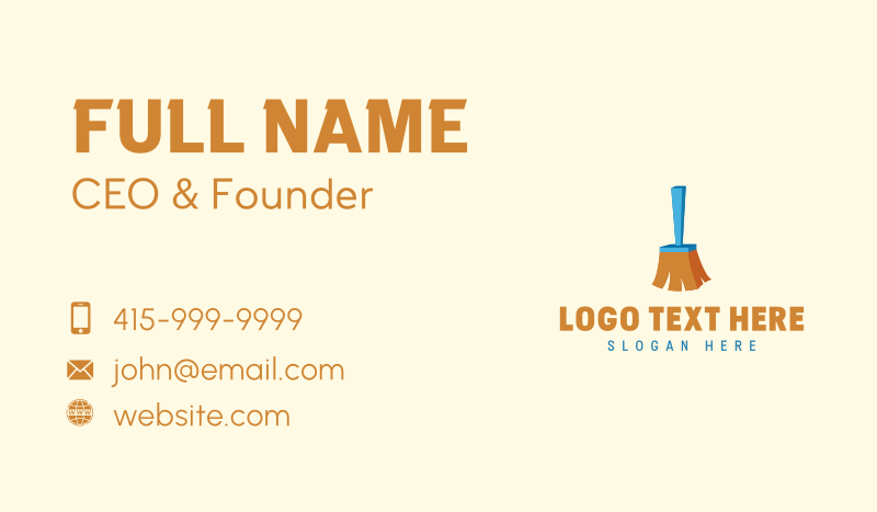 3D Broomstick Business Card